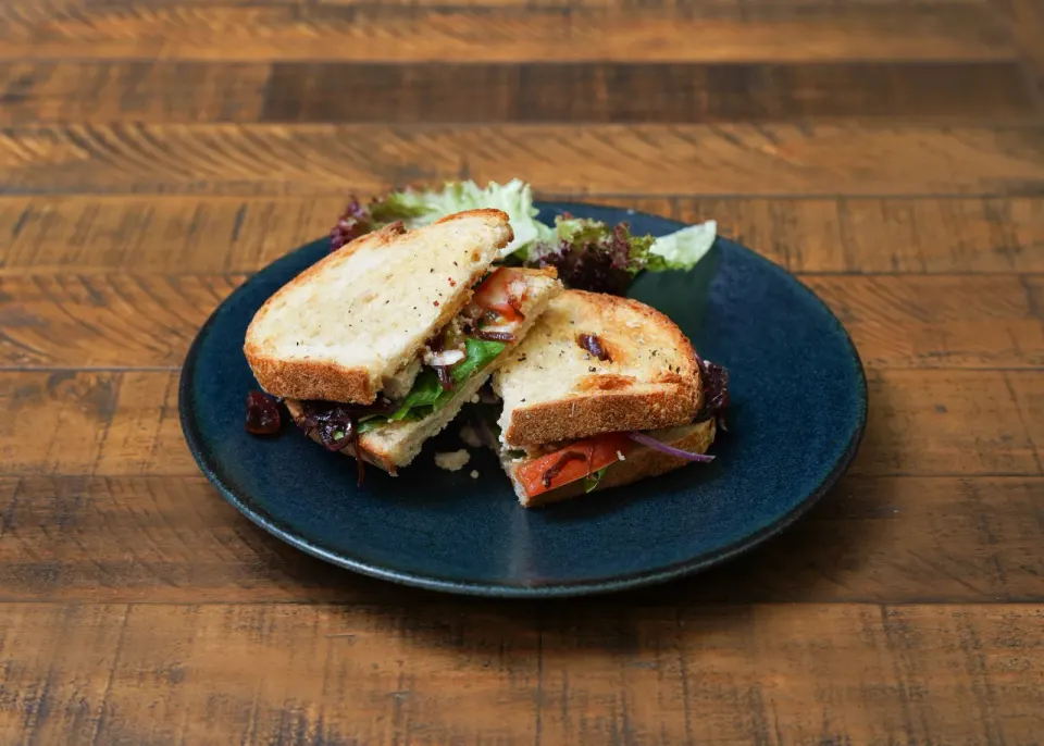 Toasted brunch sandwich served at Au Patio